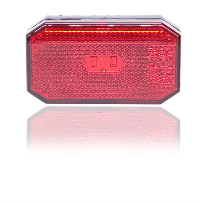 Lámpa helyzet LED szögletes piros 2LED 12/24V
