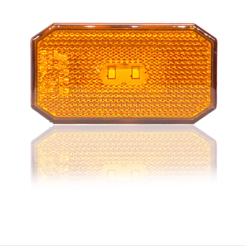 Lámpa helyzet LED szögletes sárga 2LED 12/24V