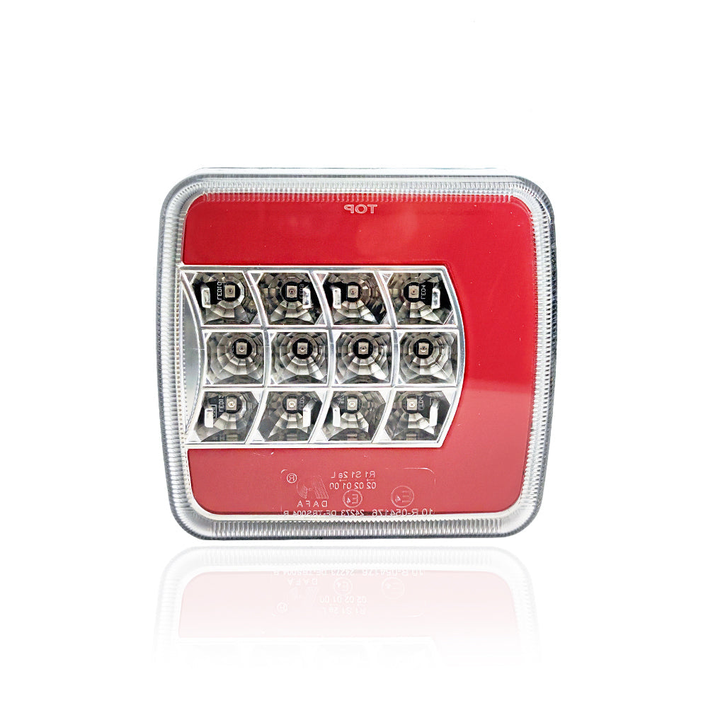 Lámpa LED 4 funkciós áttetsző bal nem prizmás 12/24V