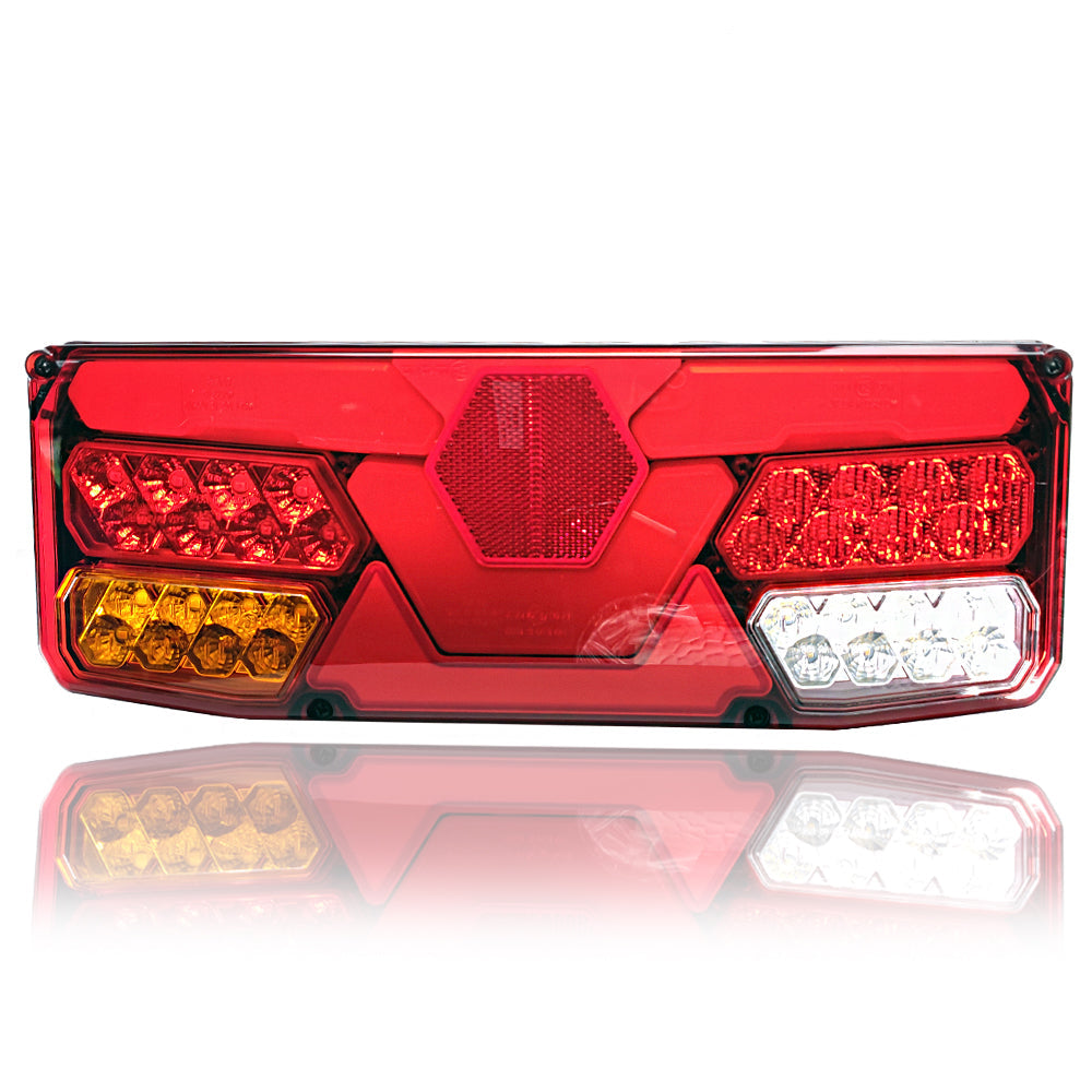 Lámpa LED 7 funkciós univerzális prizmás bal rendszámos 12-24V