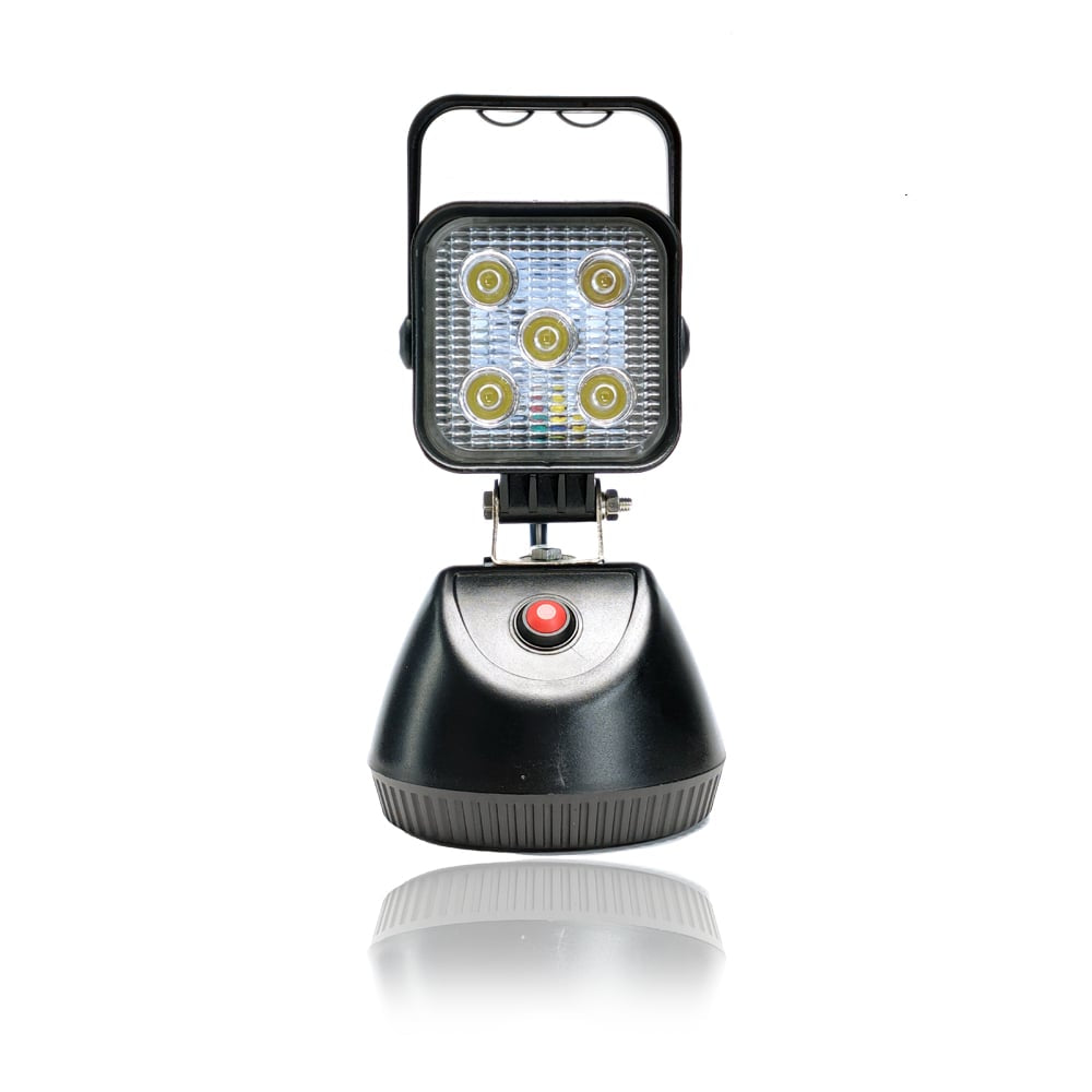 Munkalámpa LED szögletes tölthető 15W 12/24V