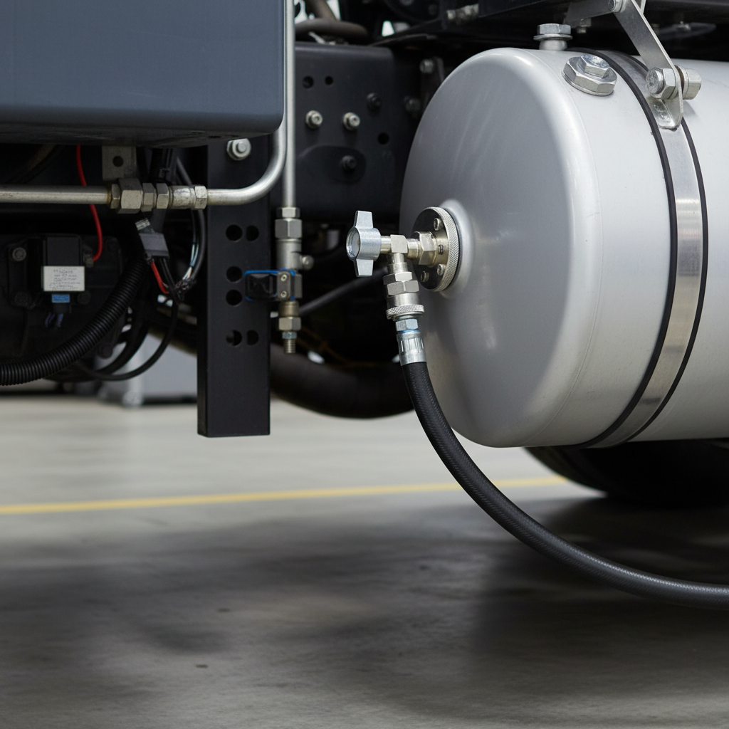 Gyorscsatlakozó légtartály szelepre