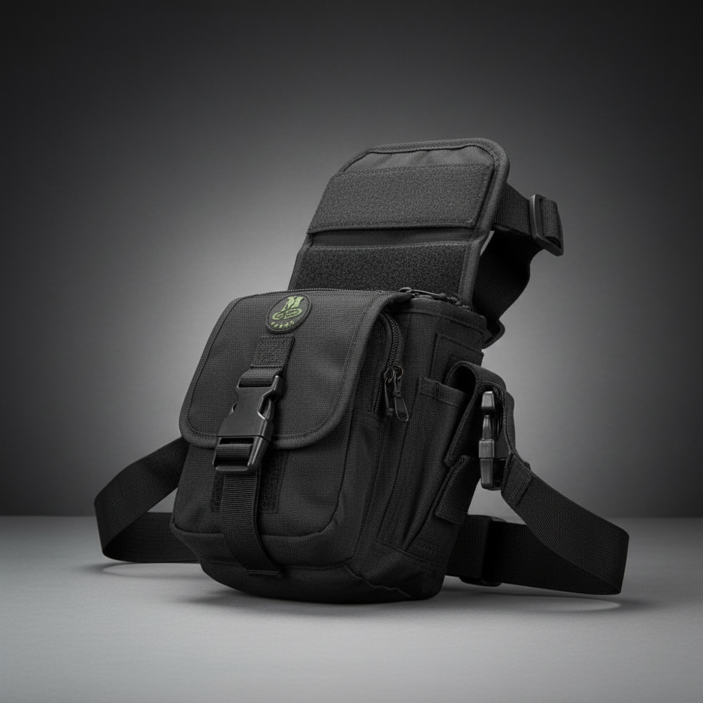 Thigh bag, attaches to the hip, black