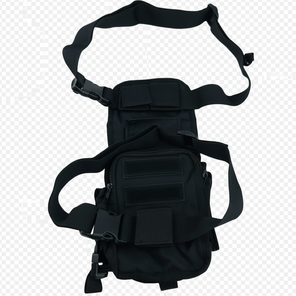 Thigh bag, attaches to the hip, black