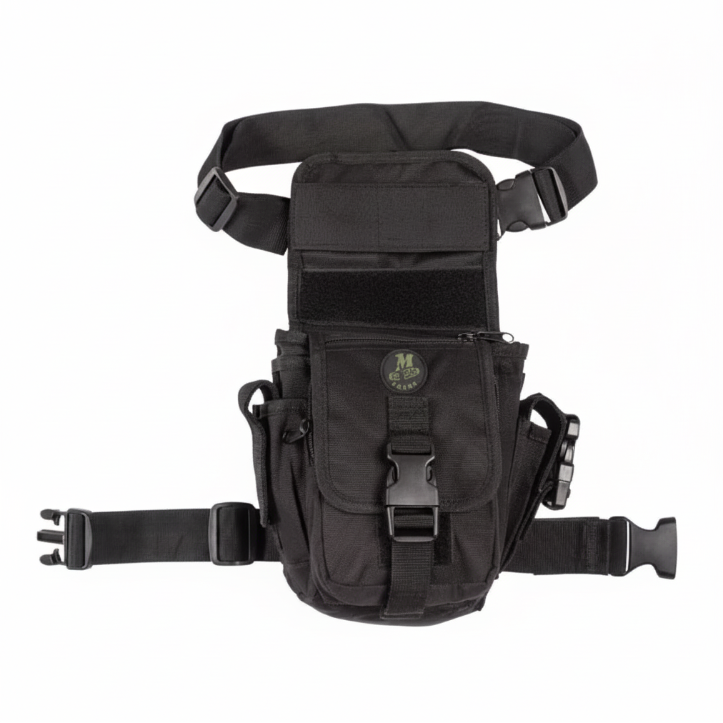 Thigh bag, attaches to the hip, black