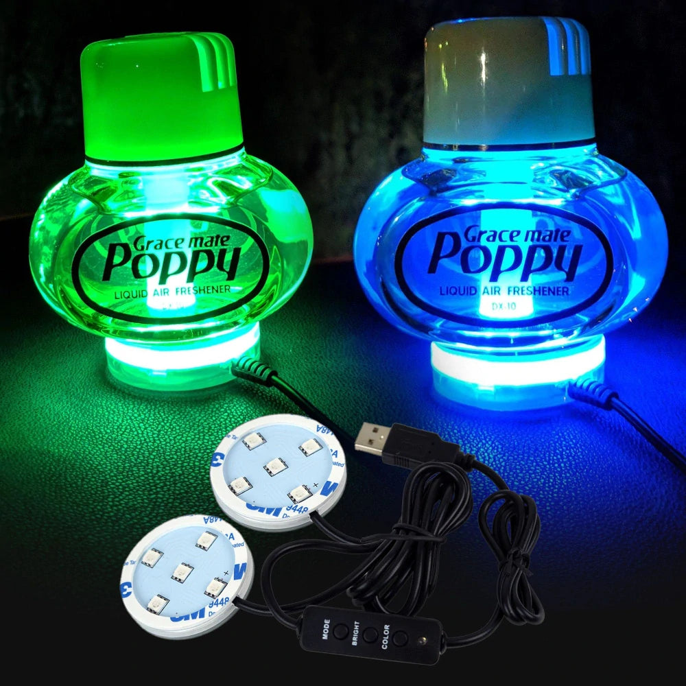 LED Base for Poppy Car Air Freshener with USB Connection