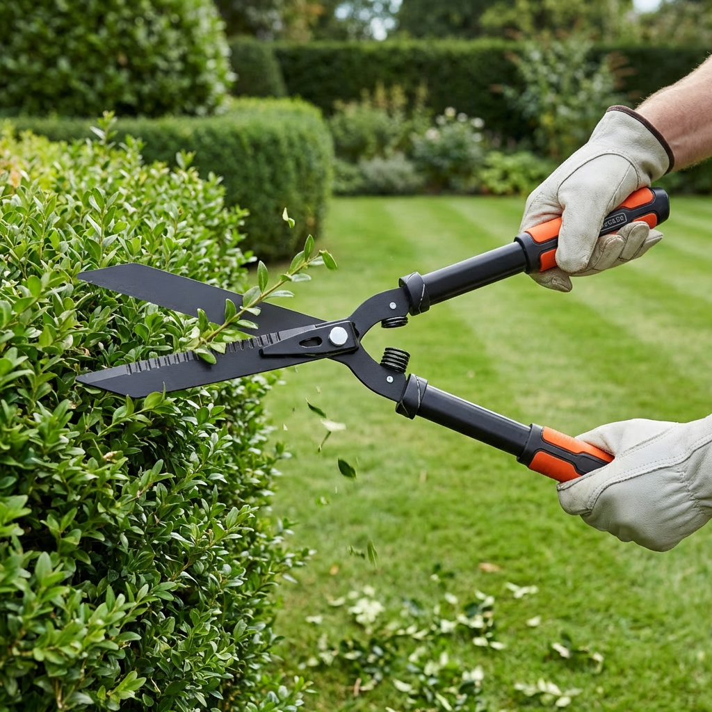 Hedge shears with serrated blade 61 cm