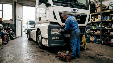 Kamion fényszórók szakszerű beállítása műhelyi körülmények között