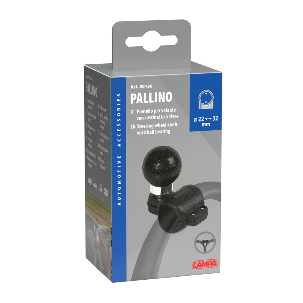 Steering Wheel Spinner Universal, Black Ø 22–32 mm