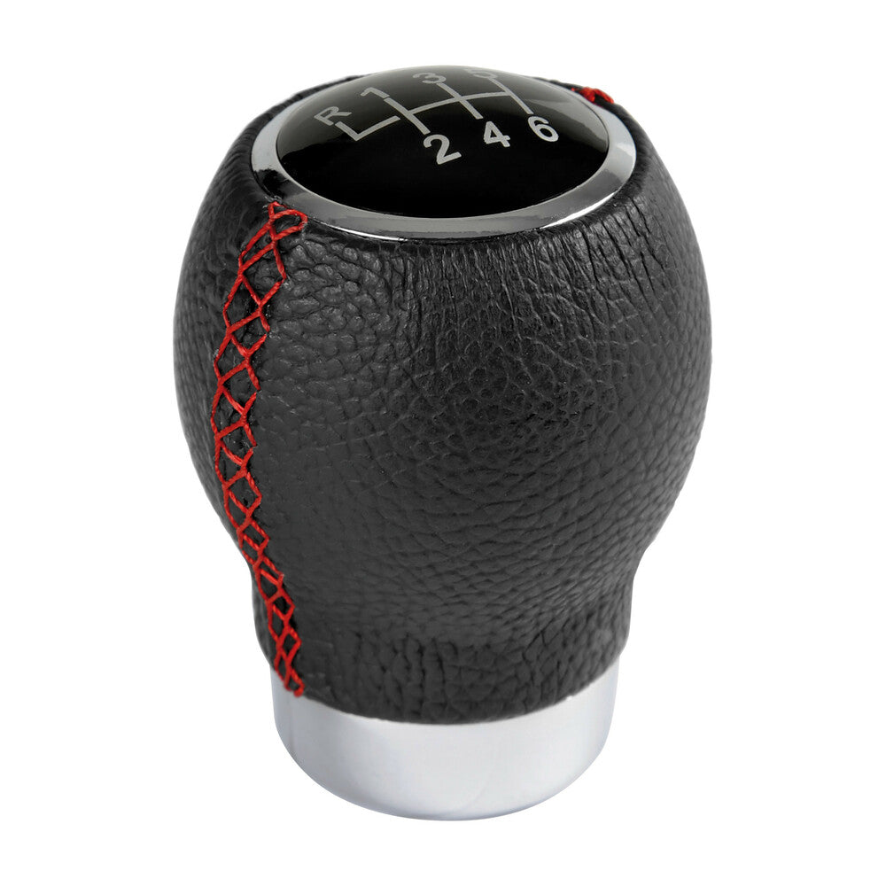 Gear knob with chromed aluminium insert