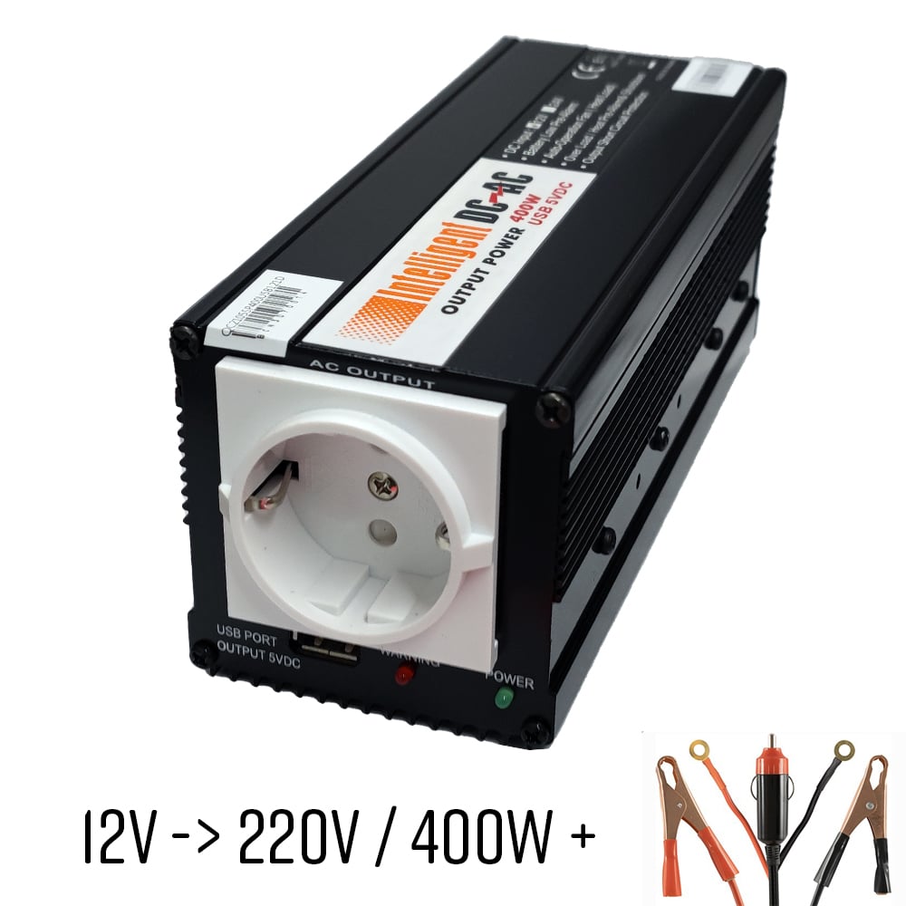 Áramátalakító 12V-ról 220V-ra 400W Intelligent