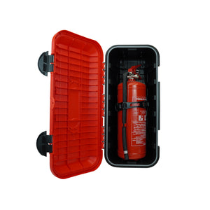 Fire extinguishers and holders