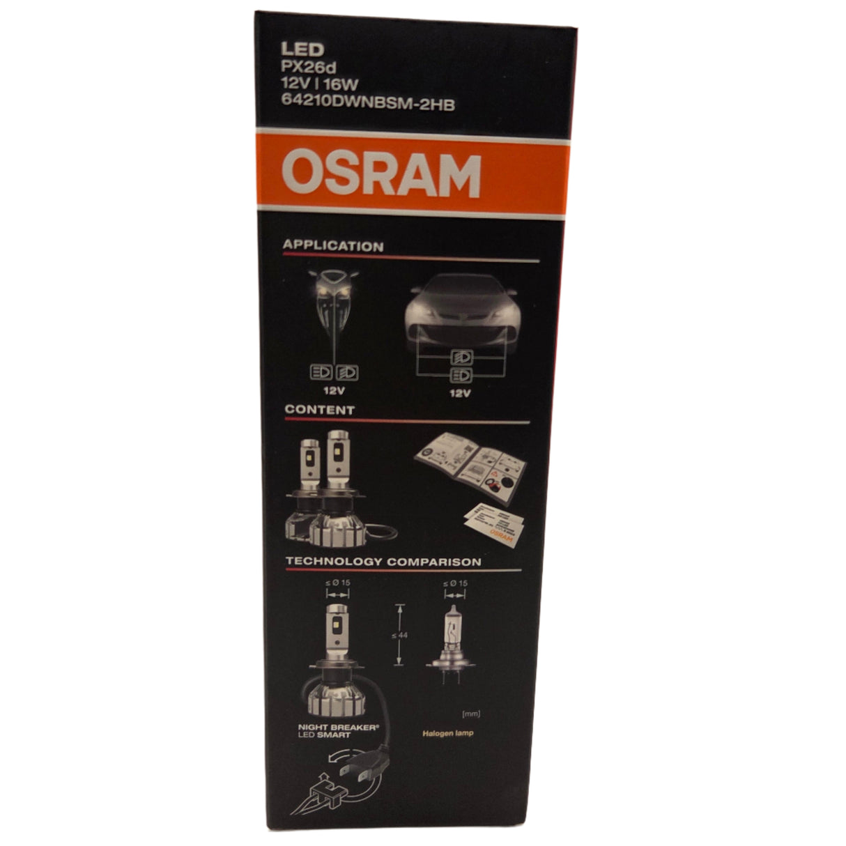 Ledes izzó autóba H4 és H7 Osram Night Breaker szett
