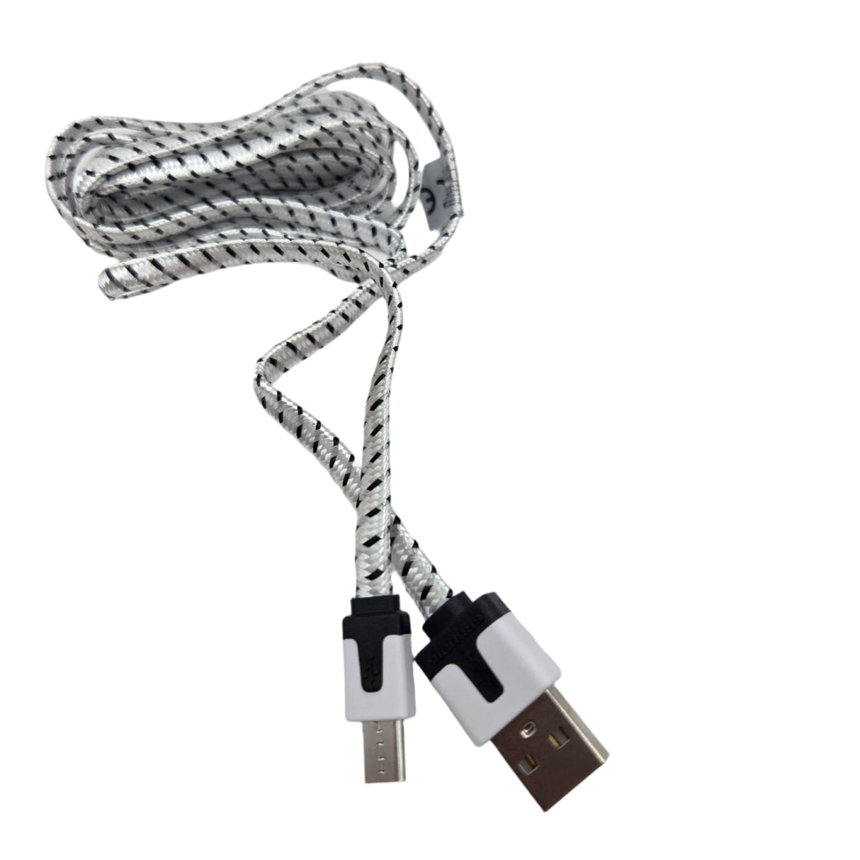 Micro USB-B adat- és töltőkábel 2 m fekete-fehér