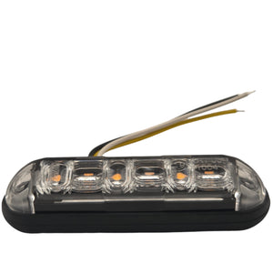 Sárga villogó kiegészítő 6LED 4 funkciós