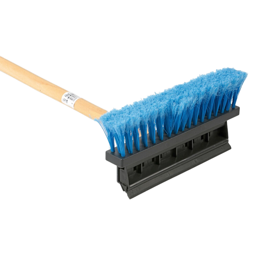 Autós ablaklehúzó és mosó kefe üvegfelületre 25cm fa nyéllel 60 cm