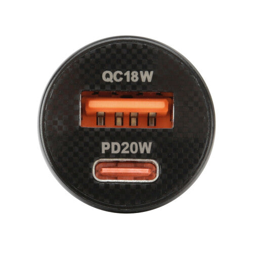 Autós töltő dupla usb portos (USB A és USB C) 20W