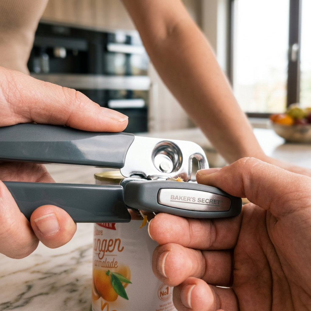 Can opener stainless steel 18.6 cm grey