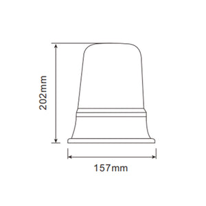 Villogó LED-es sárga 12/24V 80 LED mágneses