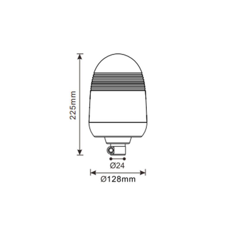 Villogó LED-es sárga 12/24V 80 LED csőre szerelhető