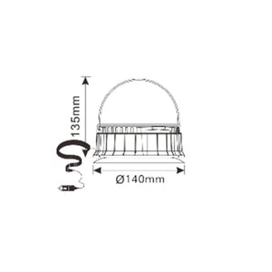 Villogó LED-es sárga alacsony 12/24V