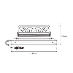 Villogó LED-es sárga ultravékony 12/24V