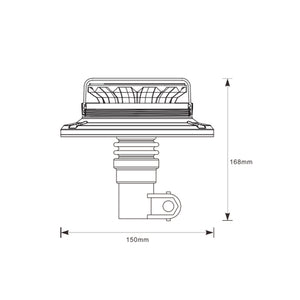 Villogó LED-es sárga ultravékony 12/24V