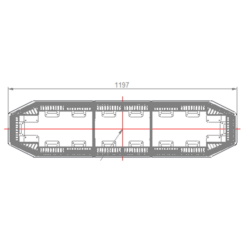 Villogólámpa fényhíd LED sárga kontrollerrel 12/24V