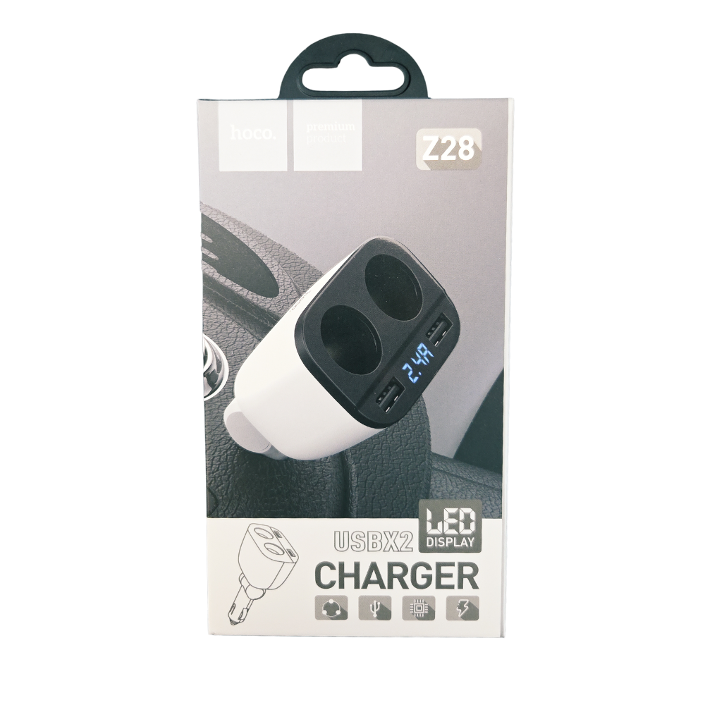 Autós töltő kettős USB és dupla szivargyújtó aljazat 3.1A