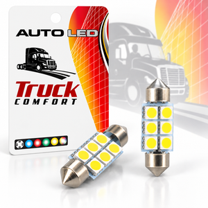 Autó LED izzó T10 foglalattal SMD fehér fény 2 db-os készlet