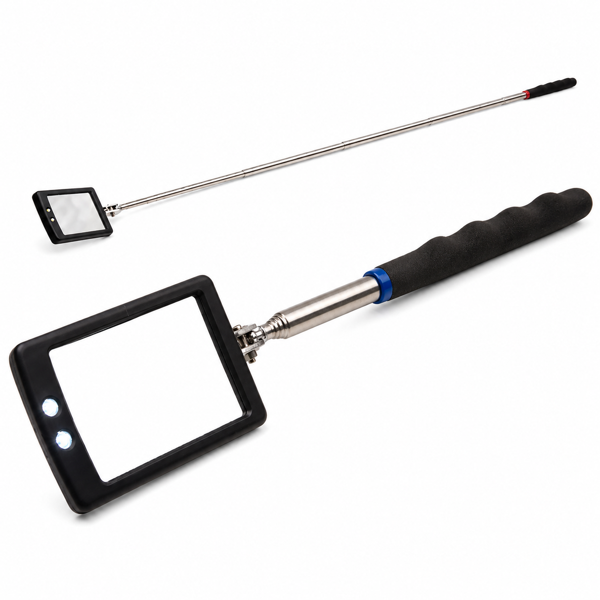 Telescopic inspection mirror with LED light for assembly 19cm/87cm