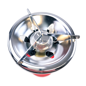 Camping gas stove, single burner, plastic body, red/black, for 190g gas cartridges