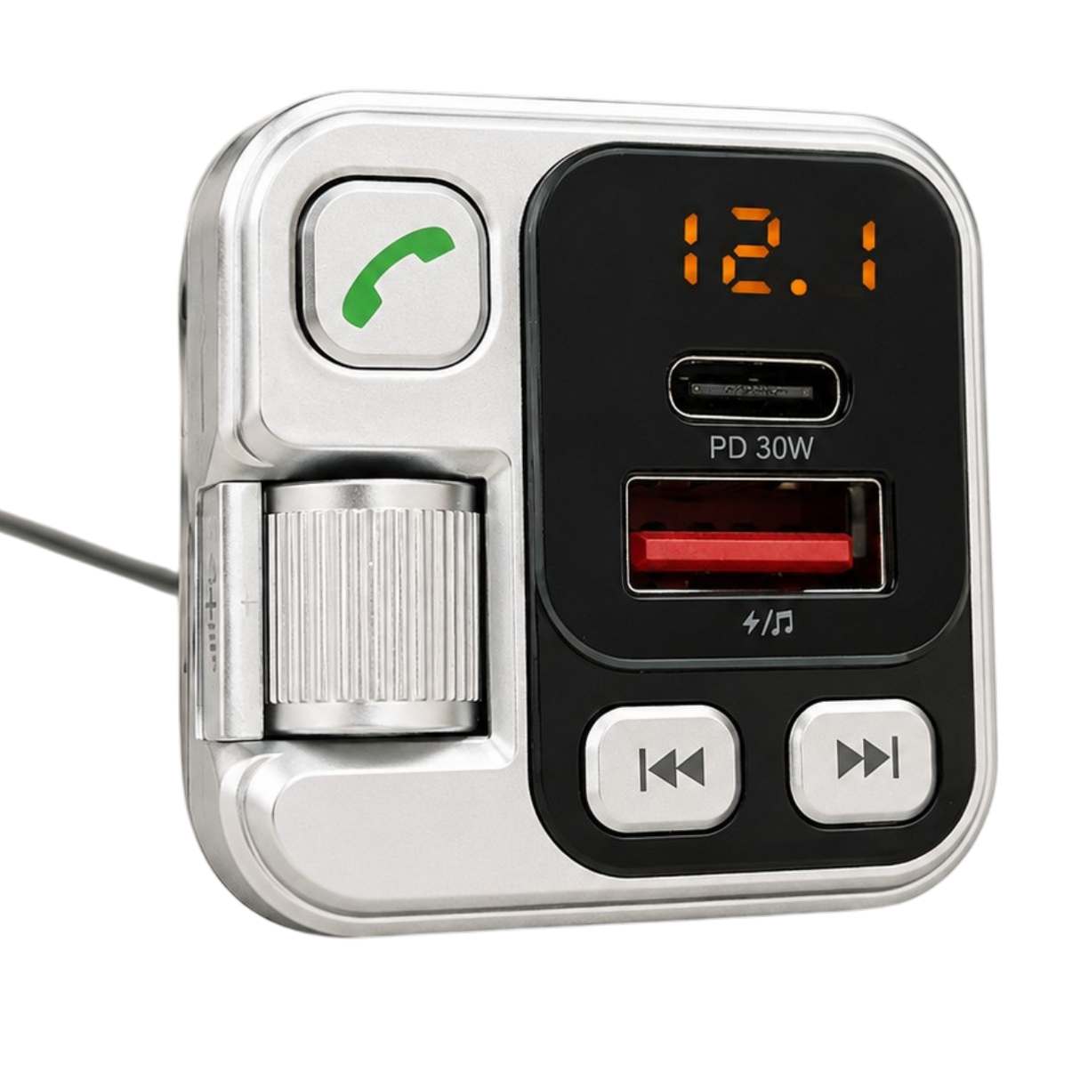 FM Transmitter Bluetooth 45W PD + QC 3.0 autós töltő Kihangosítóval