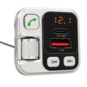 FM Transmitter Bluetooth 45W PD + QC 3.0 autós töltő Kihangosítóval