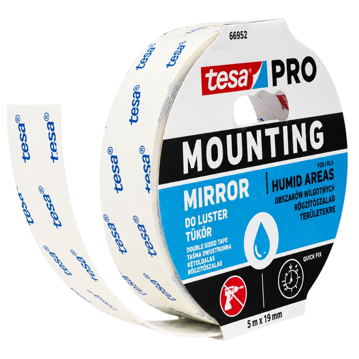 Tükörragasztó szalag kétoldalas párazáró Mounting PRO 5m x 19mm