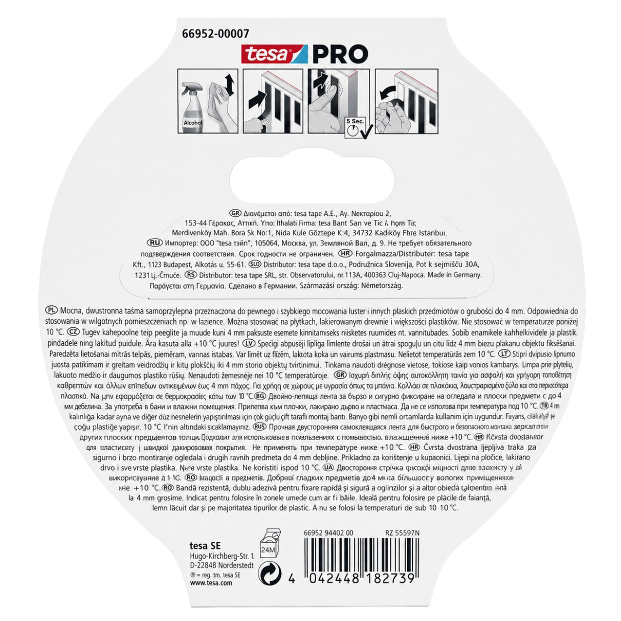 Tükörragasztó szalag kétoldalas párazáró Mounting PRO 5m x 19mm