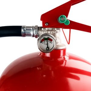 Powder fire extinguisher ABC with bracket and pressure gauge