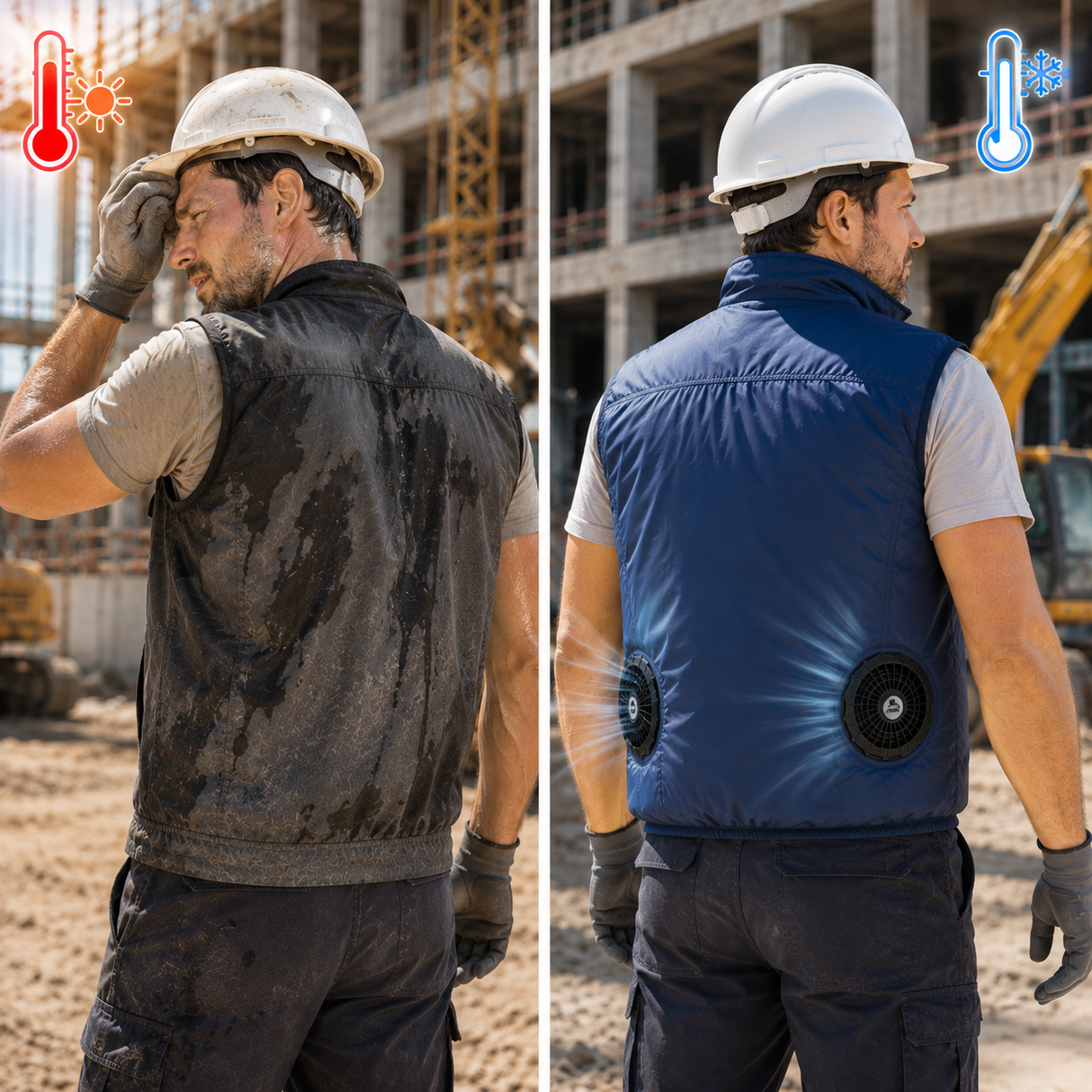 Hűtőmellény légkondicionáló ventilátorokkal XS-5XL