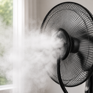 Párásító ventilátor álló 2,8 literes víztartály, 3 fokozat, oszcilláló, fekete