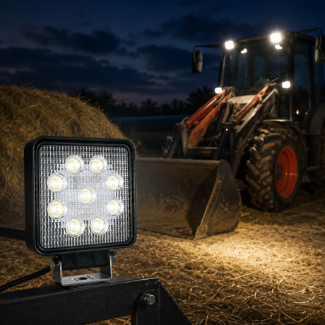 Munkalámpa LED szögletes 12/24V