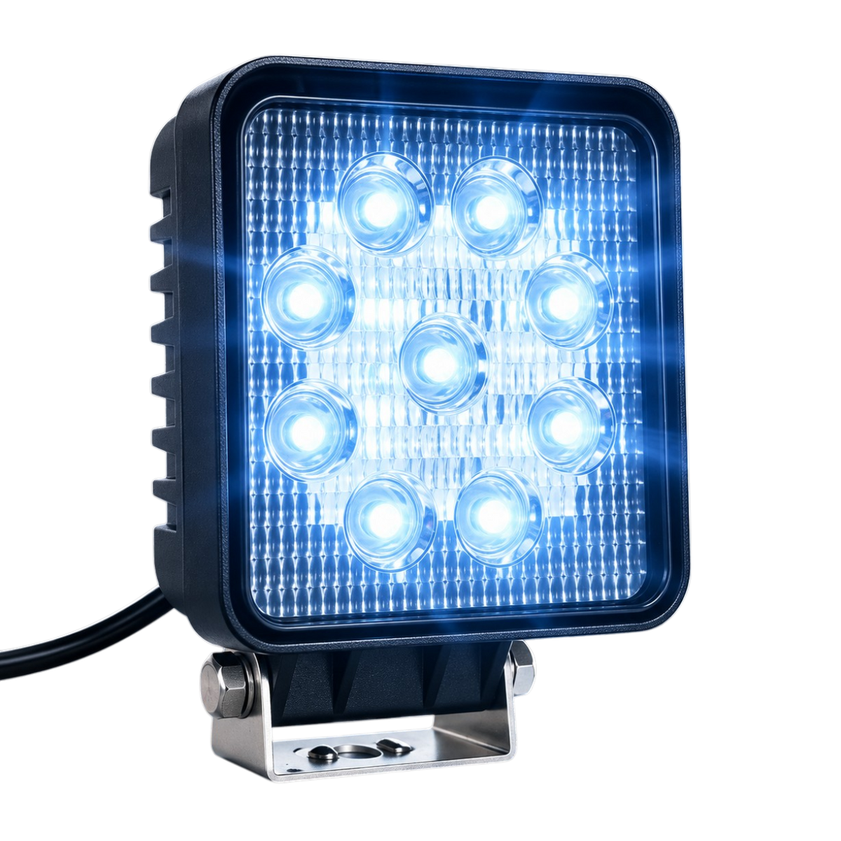 Led munkalámpa szögletes terítő 27W 12/24V kék
