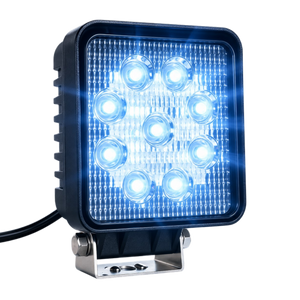Led munkalámpa szögletes terítő 27W 12/24V kék