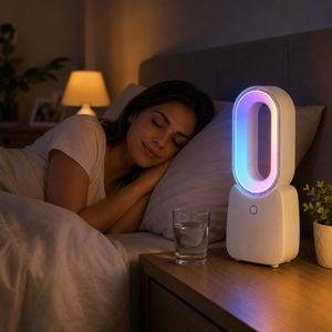 Asztali ventilátor USB akkumulátoros, lapát nélküli 1800 mAh