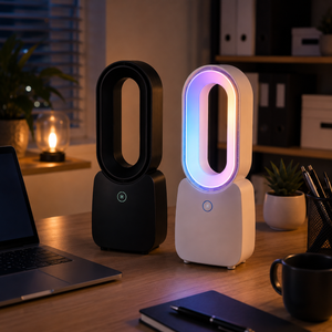 Asztali ventilátor USB akkumulátoros, lapát nélküli 1800 mAh