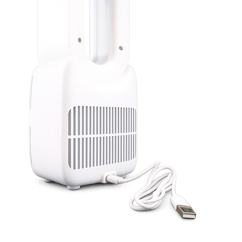 Asztali ventilátor LED hangulat világítással 1800mah