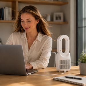 Asztali ventilátor LED hangulat világítással 1800mah