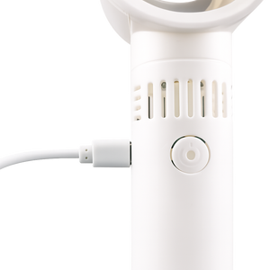Kézi mini ventilátor akkumulátoros USB csatlakozóval, fehér