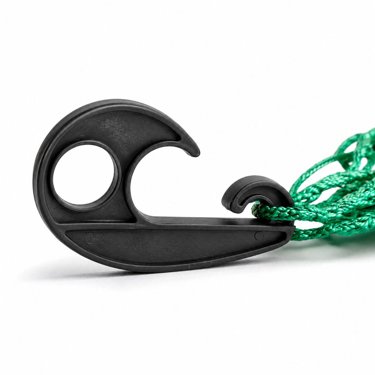 Plastic hook for cargo net, black