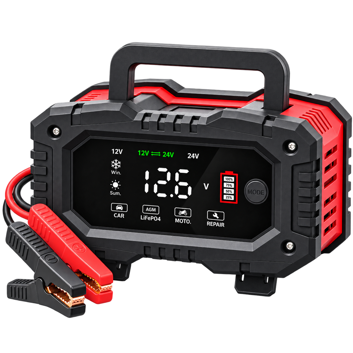 Intelligens akkumulátor töltő 12/24V 20A