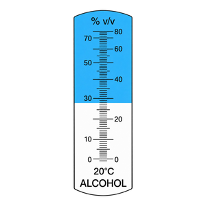 Refraktométer alkohol mérésére LED-es